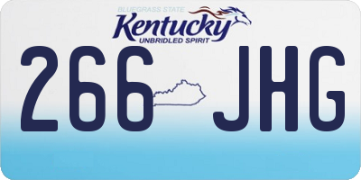 KY license plate 266JHG