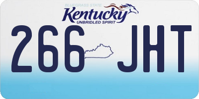 KY license plate 266JHT