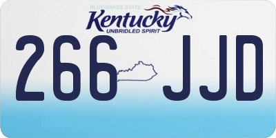 KY license plate 266JJD