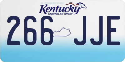 KY license plate 266JJE