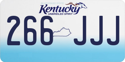 KY license plate 266JJJ