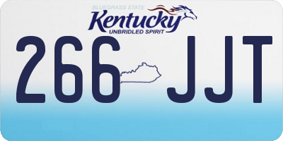 KY license plate 266JJT