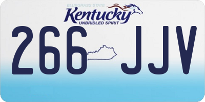KY license plate 266JJV