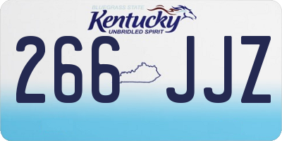 KY license plate 266JJZ