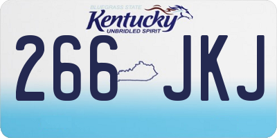 KY license plate 266JKJ