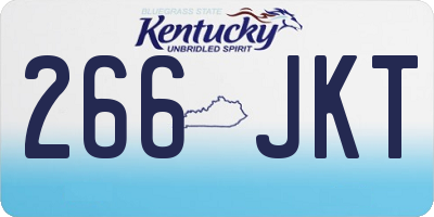 KY license plate 266JKT