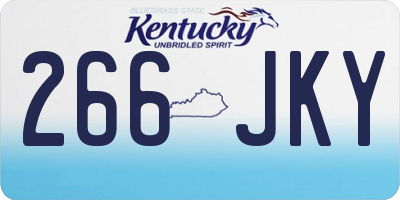 KY license plate 266JKY