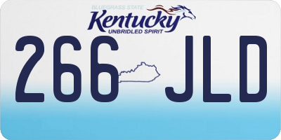 KY license plate 266JLD