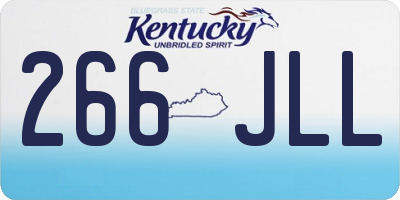 KY license plate 266JLL