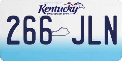 KY license plate 266JLN