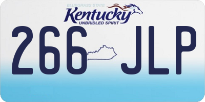 KY license plate 266JLP