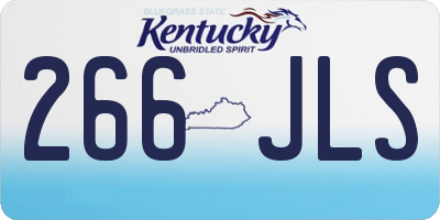 KY license plate 266JLS