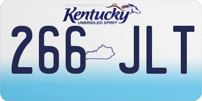 KY license plate 266JLT