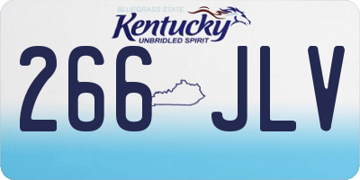 KY license plate 266JLV