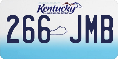 KY license plate 266JMB