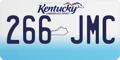 KY license plate 266JMC