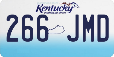KY license plate 266JMD