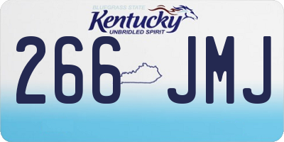 KY license plate 266JMJ