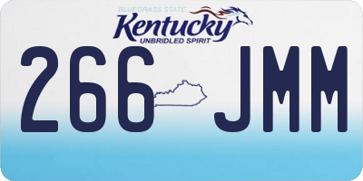 KY license plate 266JMM