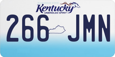 KY license plate 266JMN