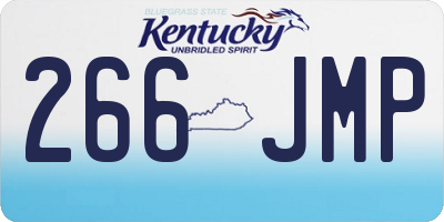 KY license plate 266JMP