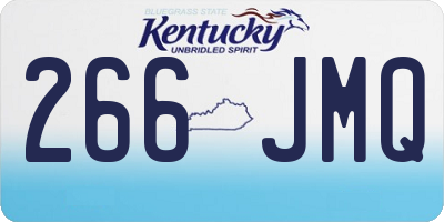 KY license plate 266JMQ