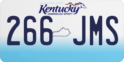 KY license plate 266JMS