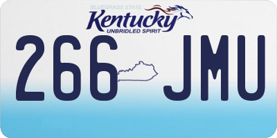 KY license plate 266JMU