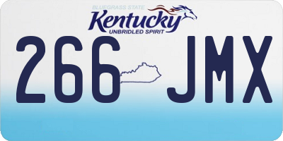 KY license plate 266JMX