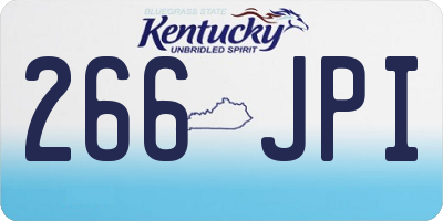 KY license plate 266JPI