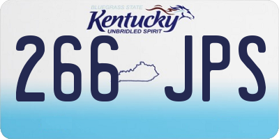 KY license plate 266JPS