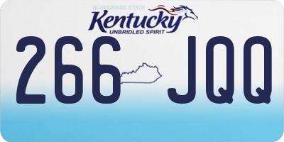KY license plate 266JQQ