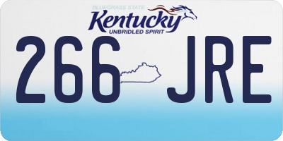 KY license plate 266JRE