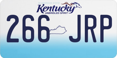 KY license plate 266JRP