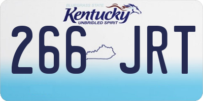 KY license plate 266JRT