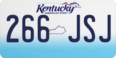 KY license plate 266JSJ