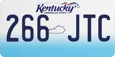 KY license plate 266JTC