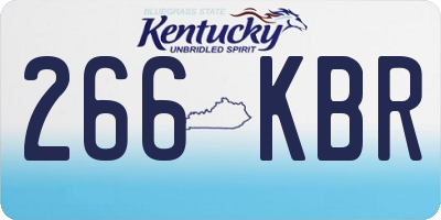 KY license plate 266KBR