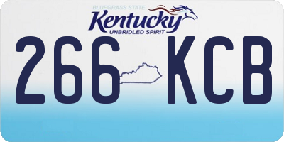 KY license plate 266KCB