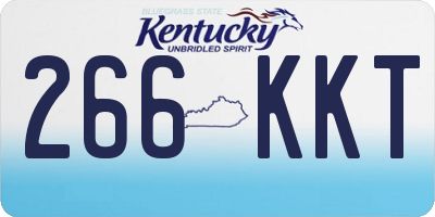 KY license plate 266KKT