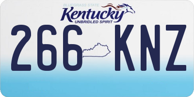 KY license plate 266KNZ