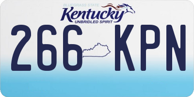 KY license plate 266KPN