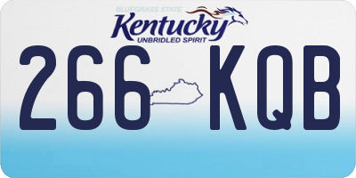 KY license plate 266KQB