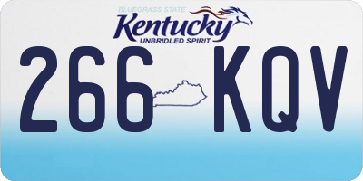 KY license plate 266KQV