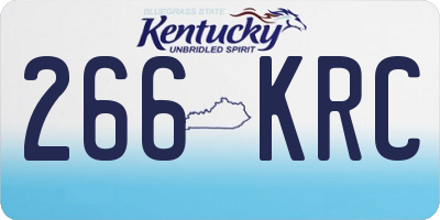 KY license plate 266KRC