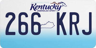 KY license plate 266KRJ