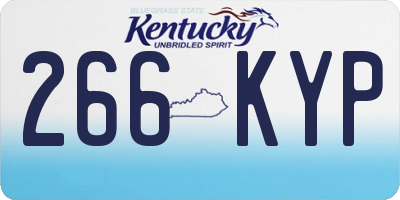 KY license plate 266KYP
