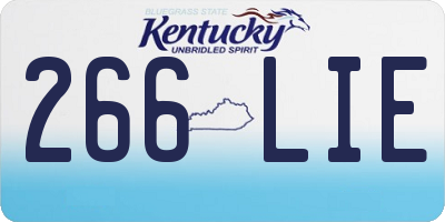 KY license plate 266LIE