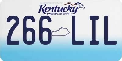 KY license plate 266LIL