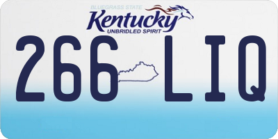KY license plate 266LIQ